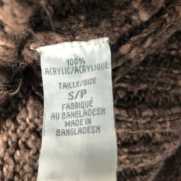 Suzy Shier Brown V-Neck Chunky Sweater Size Small - Picture 9 of 11